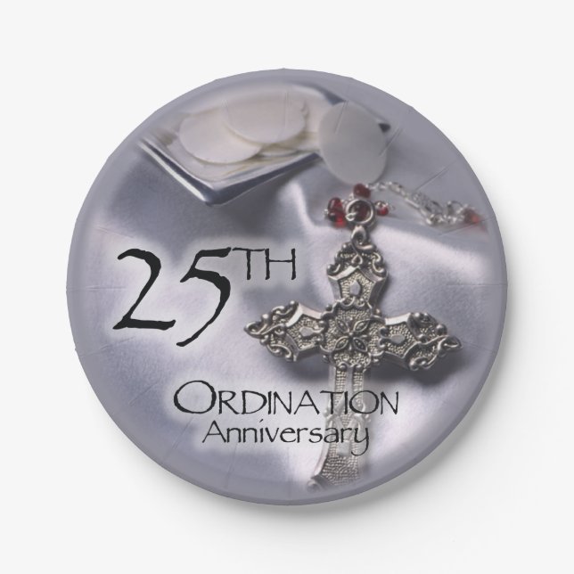 Assiettes En Carton 25e cabinet Anniversary Cross Host (Devant)
