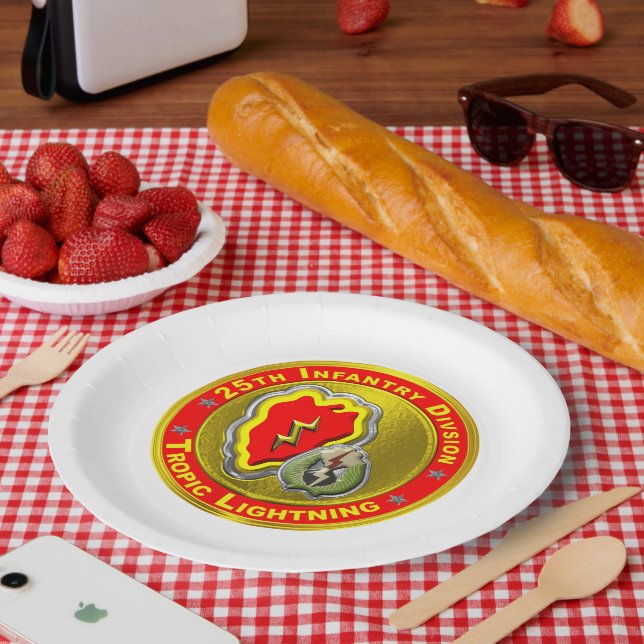 Assiettes En Carton 25e division d'infanterie (Pique-nique)