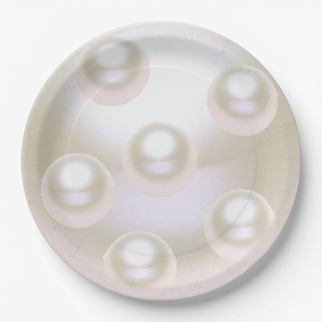 Assiettes En Carton 30e anniversaire du Mariage Pearl (Devant)