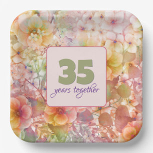 Assiettes En Carton 35e anniversaire Cosmos Floral Design