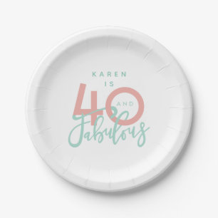 Assiettes En Carton 40 et fabuleuse fête d'anniversaire rose