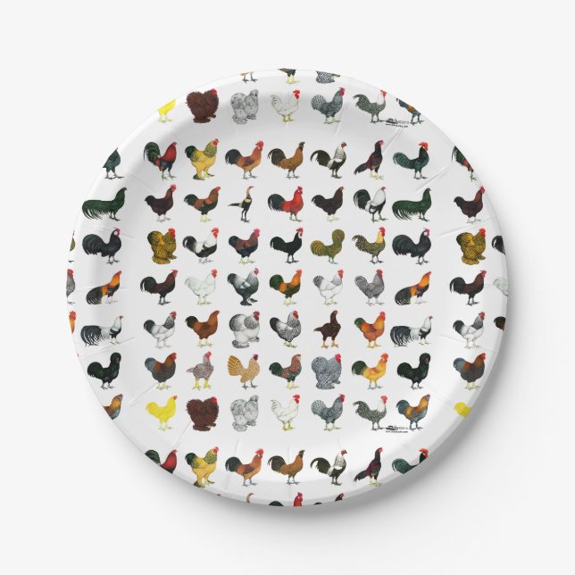 Assiettes En Carton 49 Coq (Devant)