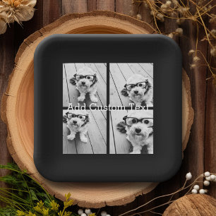 Assiettes En Carton 4 Collage de photos - vous pouvez changer la coule