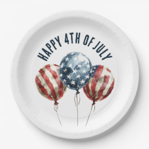 Assiettes En Carton 4 juillet Ballons du parti patriotique
