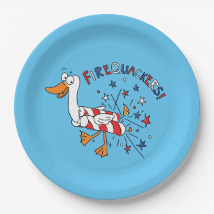 Assiettes En Carton 4 juillet Drôle Duck Kids