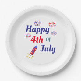Assiettes En Carton 4 juillet heureux
