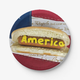 Assiettes En Carton 4 juillet Hot Dog Party