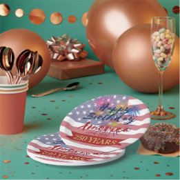 Assiettes En Carton 4 juillet Joyeux anniversaire Amérique États-Unis 