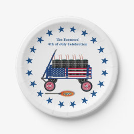 Assiettes En Carton 4 juillet Plaques papier Patriotique Fun Party