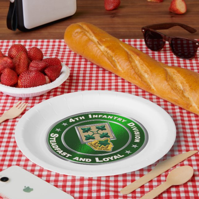 Assiettes En Carton 4e division d'infanterie (Pique-nique)