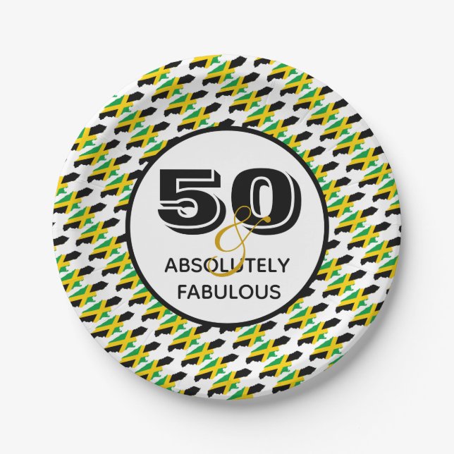 Assiettes En Carton 50 et absolument fabuleuse fête de JAMAICA (Devant)
