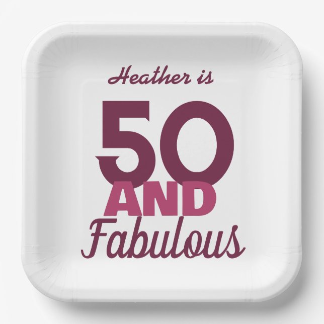 Assiettes En Carton 50 et fabuleux (Recto)