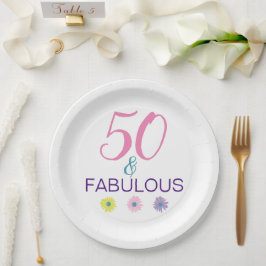 Assiettes En Carton 50 et fabuleux 50e anniversaire Fun