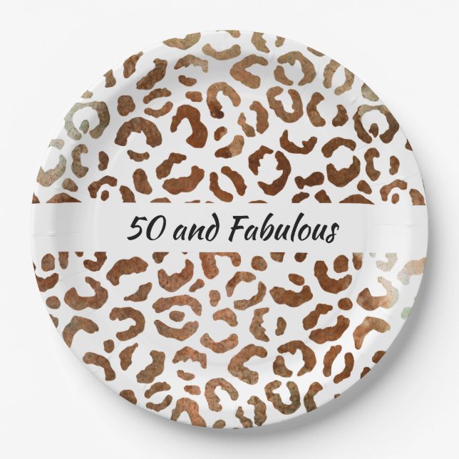 Assiettes En Carton 50 et fabuleux Big Cat Imprimer Abstrait (Devant)