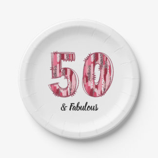 Assiettes En Carton 50 et fabuleux pinceaux rose et léopard