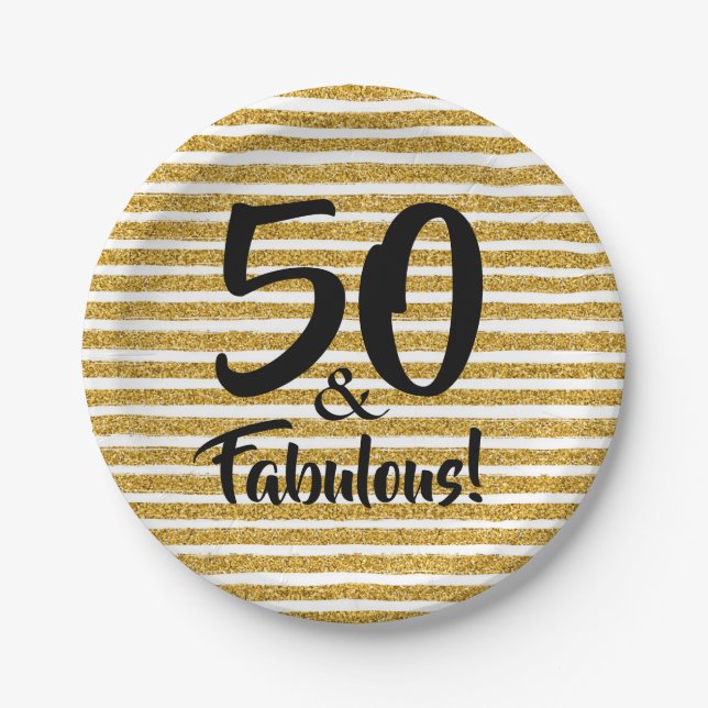 Assiettes En Carton 50 et fabuleux Plaques de gâteau Parties scintilla (Devant)