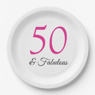 Assiettes En Carton 50 et Fabulous plaques d'anniversaire