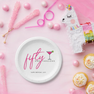Assiettes En Carton 50 et Fabulous Women's Birthday Party