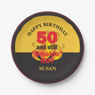 Assiettes En Carton 50 et toujours chaud fumant  50e anniversaire