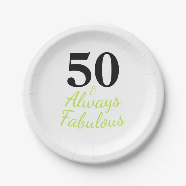Assiettes En Carton 50 et toujours fabuleux (Devant)
