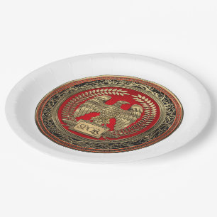 Assiettes En Carton [600] Or Eagle impérial romain