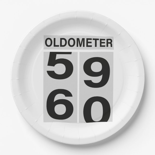 Assiettes En Carton 60e ANNIVERSAIRE (Devant)