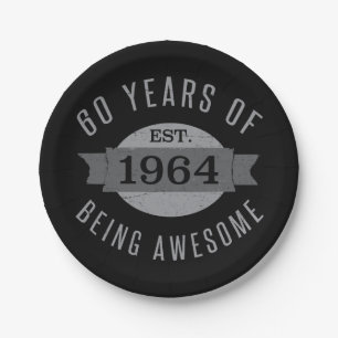 Assiettes En Carton 60e anniversaire Awesome 1964