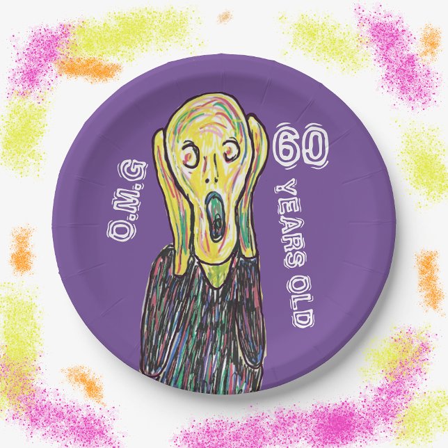 Assiettes En Carton 60e fête d'anniversaire 60 ans (Créateur téléchargé)