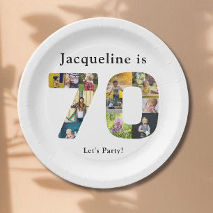 Assiettes En Carton 70e anniversaire Conception de votre propre collec
