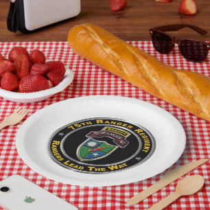Assiettes En Carton 75e régiment de Rangers