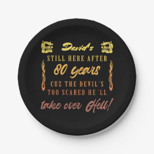 Assiettes En Carton 80e Humour masculin