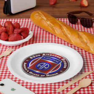 Assiettes En Carton 82e division aéroportée 