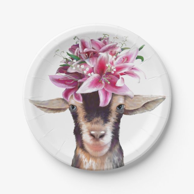 Assiettes En Carton 8 plaques en papier Lilly the Goat (Devant)