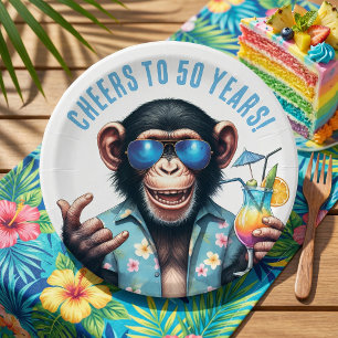 Assiettes En Carton À 50 ans, quelle fête ! Summer Monkey 50e annivers