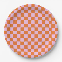 À damiers orange