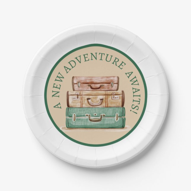 Assiettes En Carton A New Adventure Awaits Papaer Plates (Devant)