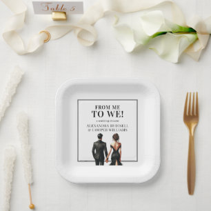 Assiettes En Carton À NOUS Élégant noir et blanc