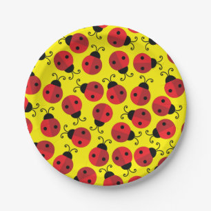 Assiettes En Carton Ă?re fête d'anniversaire de Madame Bug Cute