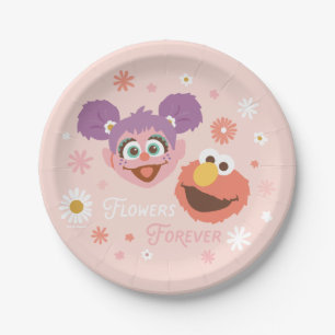 Assiettes En Carton Abby Cadabby & Elmo   Fleurs pour toujours