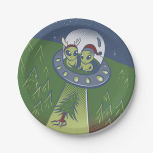 Assiettes En Carton Abduction de Christmas