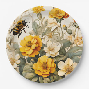 Assiettes En Carton Abee vintage au miel dans les botaniques