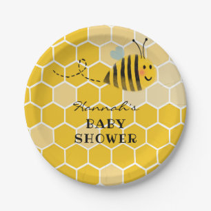 Assiettes En Carton Abeille de Baby shower