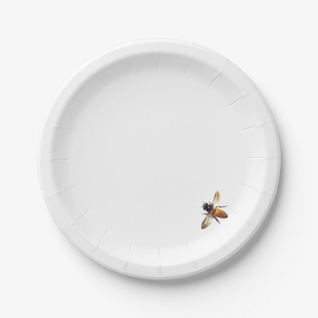 Assiettes En Carton Abeille de miel (Devant)