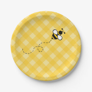 Assiettes En Carton Abeille de miel d'été BBQ Plaques papier