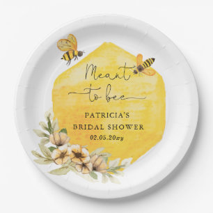 Assiettes En Carton Abeille Fleurie Mariage Chérie