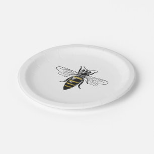 Assiettes En Carton Abeille Vintage Preppy Heraldic #2 Armoiries C
