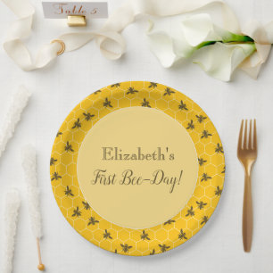 Assiettes En Carton Abeilles boursouflantes et nid d'abeille Plaques d