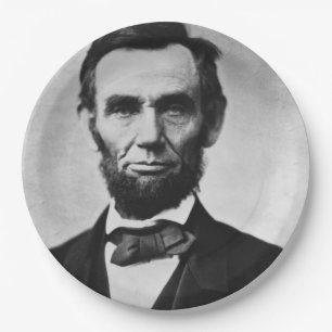 Assiettes En Carton Abraham Lincoln Portrait