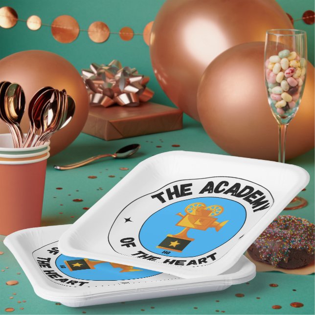 Assiettes En Carton Académie (Multi)