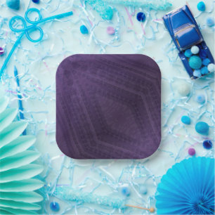 Assiettes En Carton Acceptation Motif Boho violet écectique